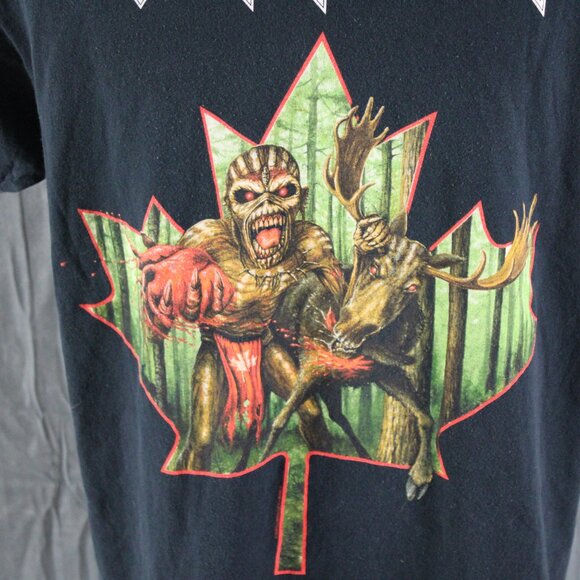 Iron Madien Shirt (Retro) - The Book of Souls 2016 Tour Canadian Leg - Mens L - Picture 2 of 11